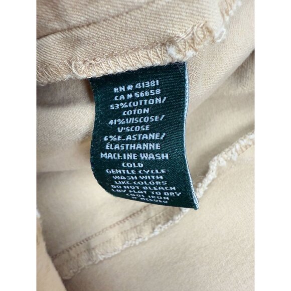 LAUREN Ralph Lauren Pull On Pants Size 8 Womens Tan - Picture 5 of 10
